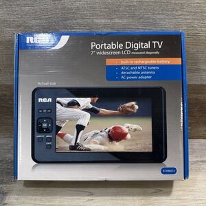 RCA 7" Widescreen LCD Portable Digital TV RTV86073 Built-in Rechargeable Battery